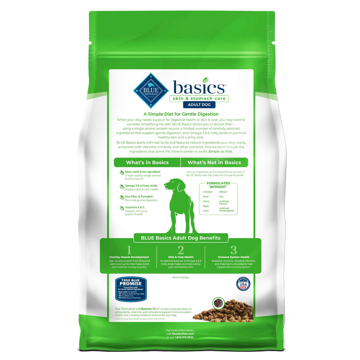 Blue Buffalo Basics GF Lamb Potato 22lb
