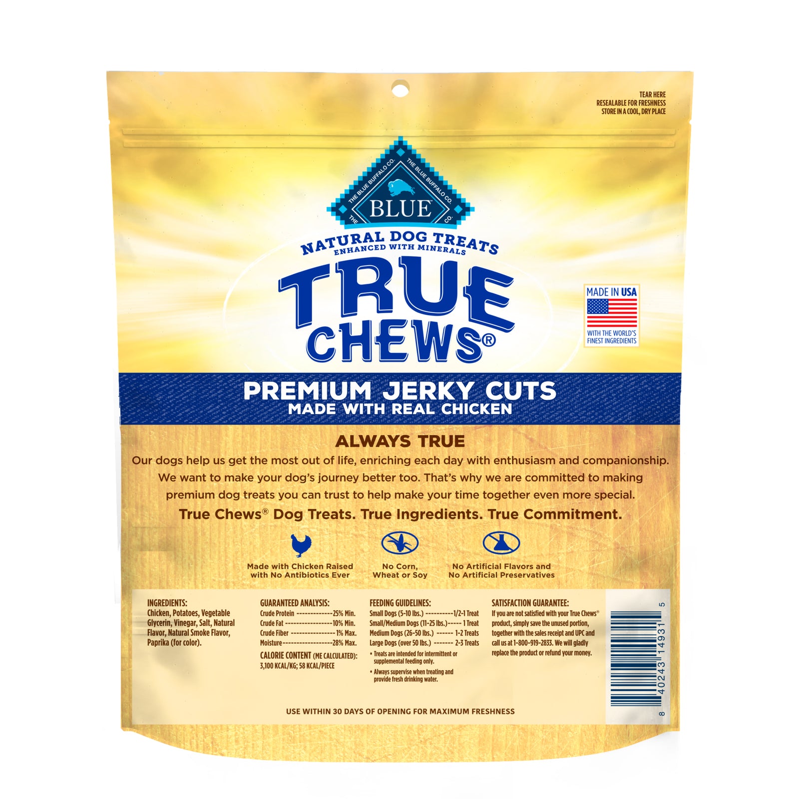 True Chews Chicken Jerky Dog 22 oz