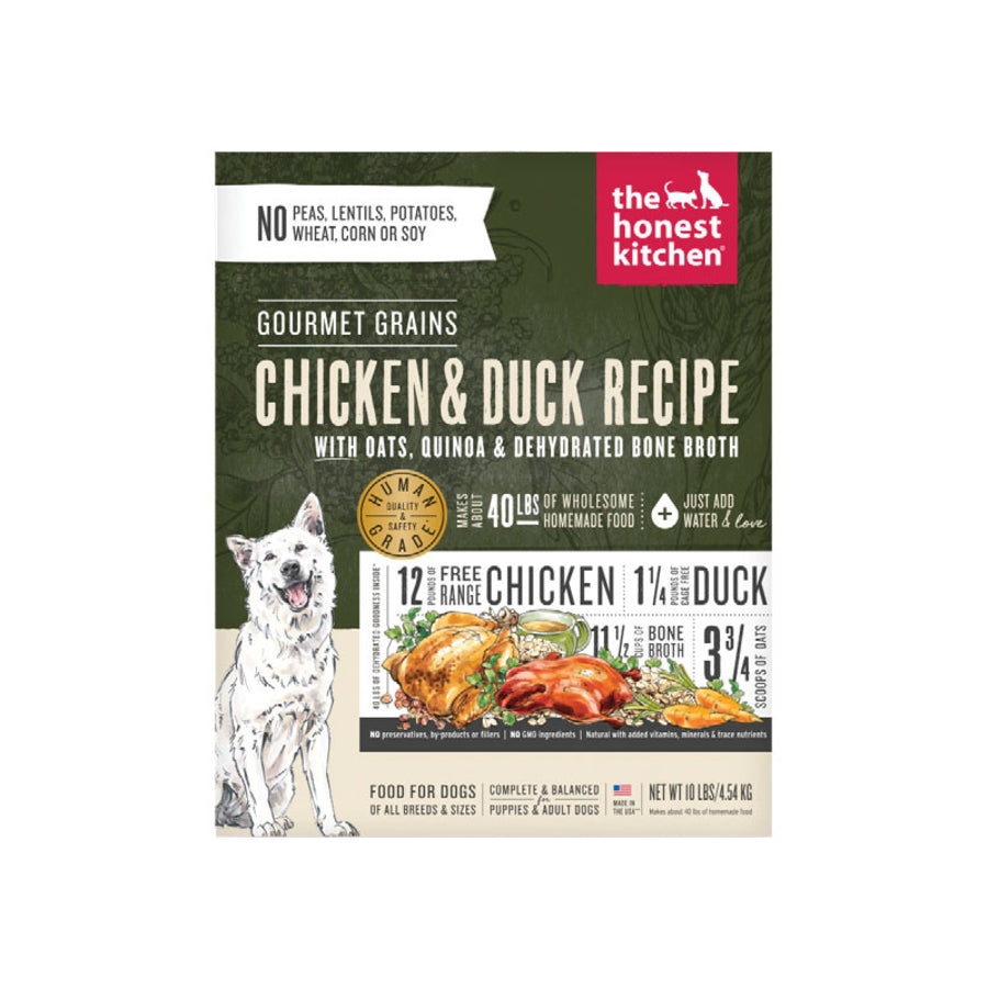 Honest Kitchen Dog Dehydrated Gourmet Grain Chicken Duck 10lb