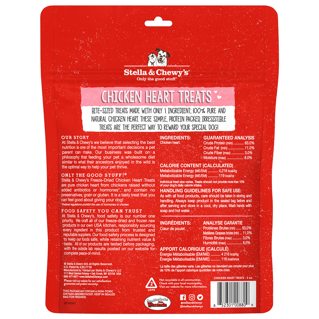 Single Ingredient Treats Chicken Heart - 3 oz