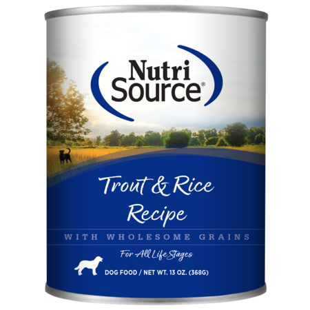 NutriSource Trout and Rice Wet Dog Food 12.3 oz