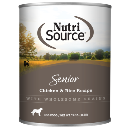 NutriSource Senior Chicken and Rice Wet Dog Food 12.3 oz