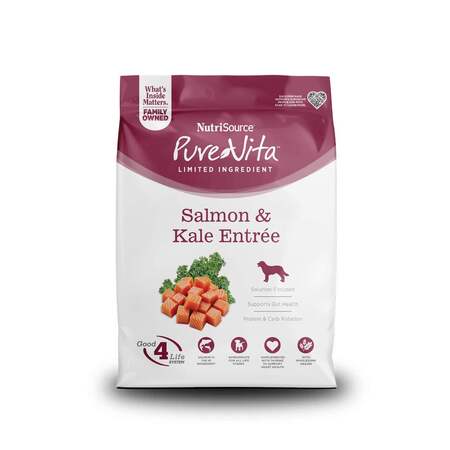 Pure Vita Dog Dry Salmon Kale 25LB