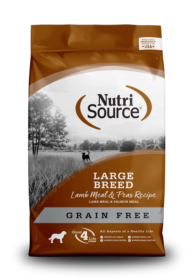NutriSource Grain Free Large Breed Lamb Meal Pea 26 lb