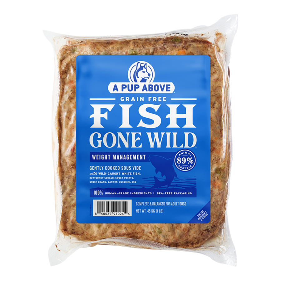 A Pup Above Dog Frozen Gently Cooked Fish Gone Wild 1LB
