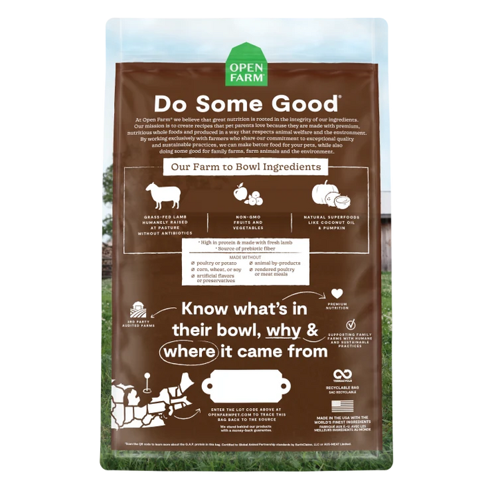 Open Farm Cat Dry GF Lamb PastureRaised 8LB