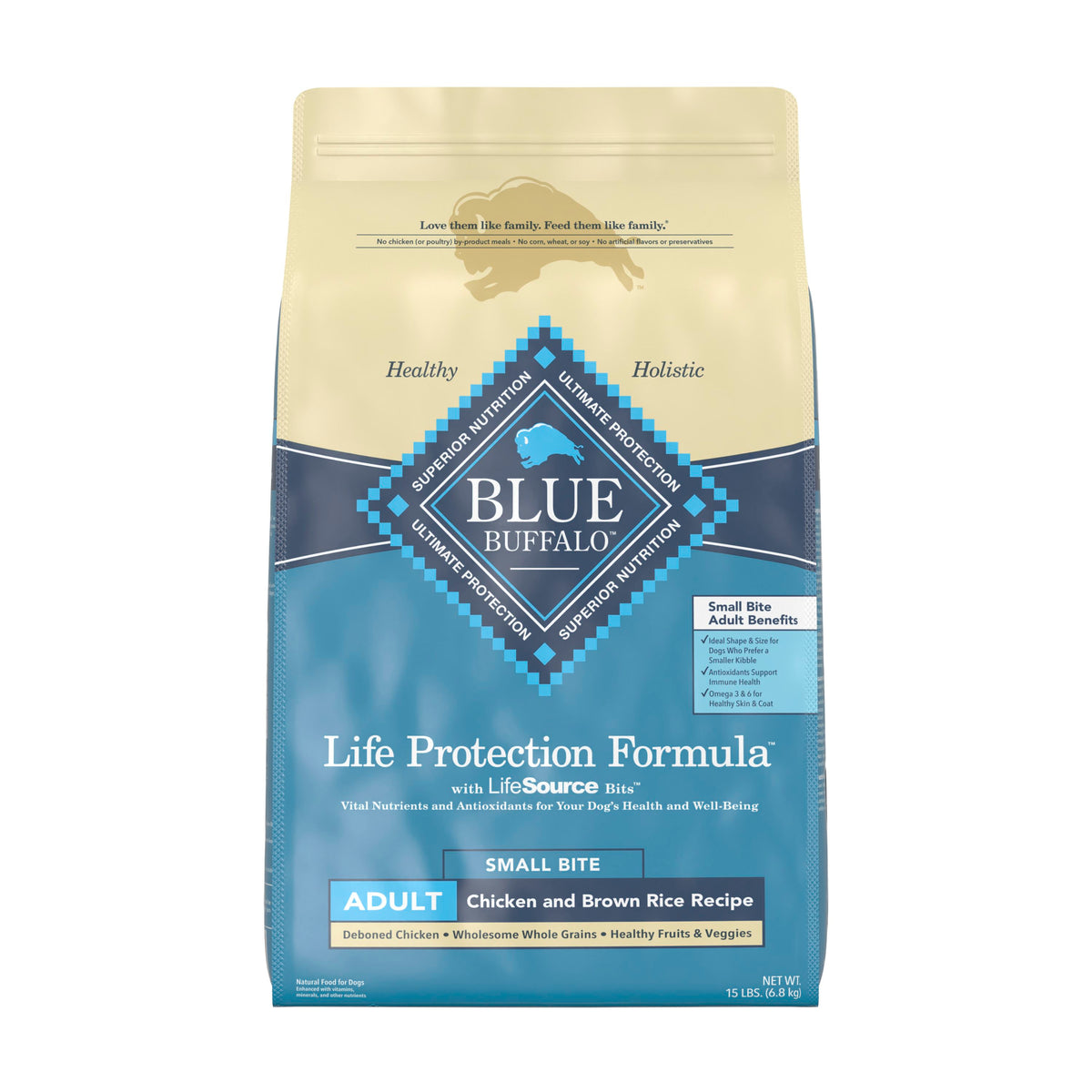 Blue Buffalo Life Protection Small Bite Chicken Brown Rice Adult Dog  15 Lb