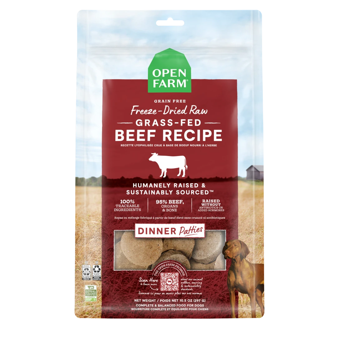 Open Farm Dog FD Raw Beef Patties 17.5 oz