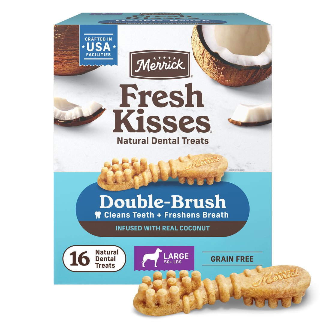 Merrick Fresh Kisses Large Coconut Oil/Botanical 16ct Box