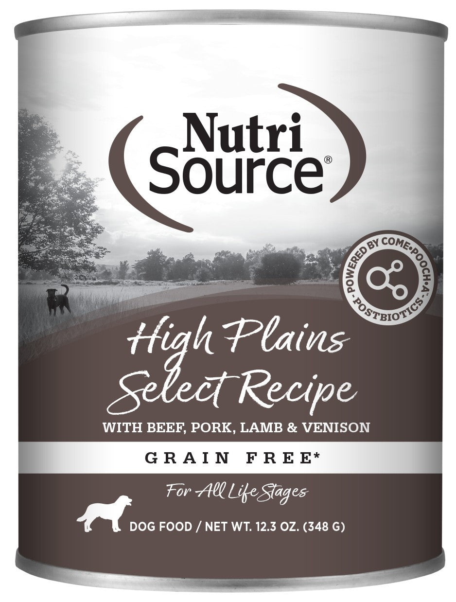 NutriSource High Plains Select Grain Free Wet Dog Food 12.3 oz