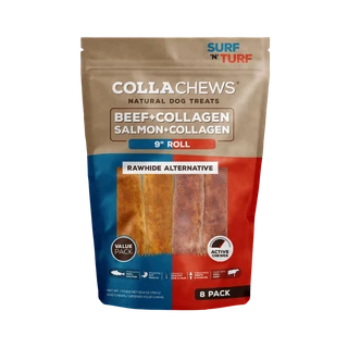 CollaChews 9in Variety Pack Salmon and Beef 8 Pack