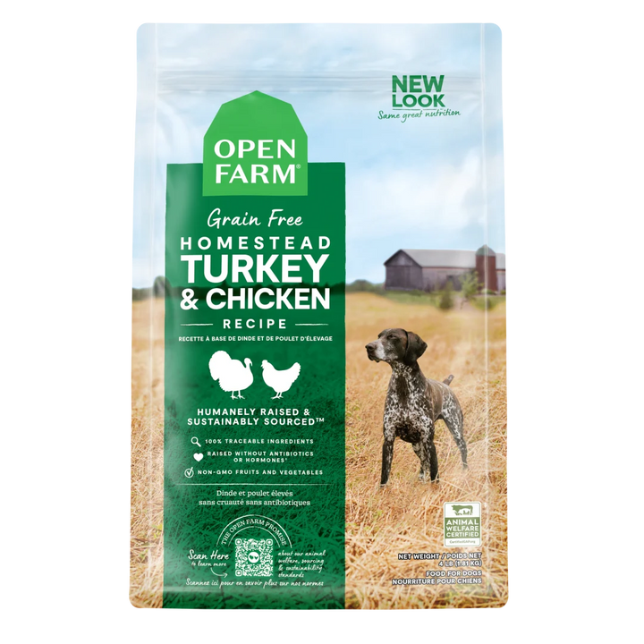Open Farm Dog Kibble Turkey and Chicken Grain Free 4 LB