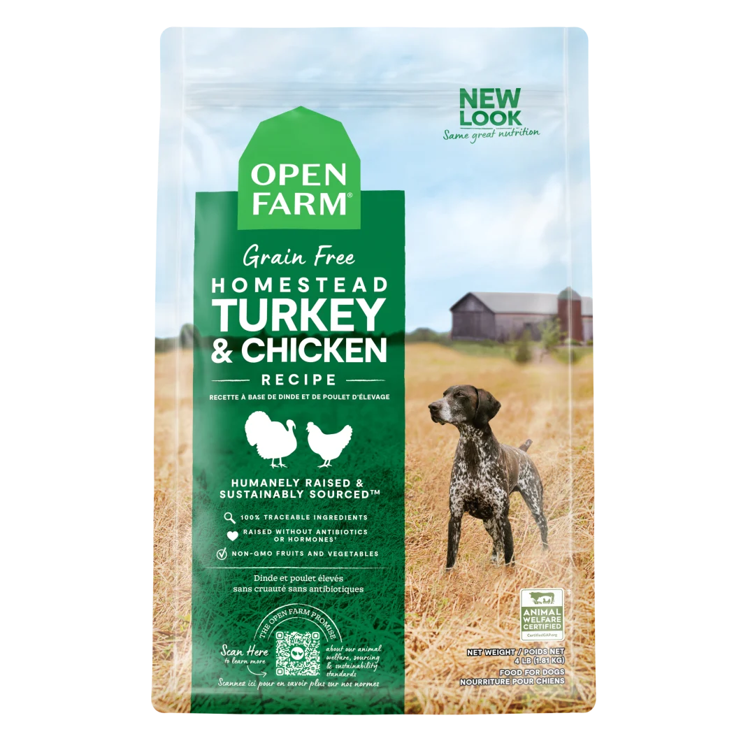 Open Farm Grain Free Homestead Turkey Chicken Dog 22 lb