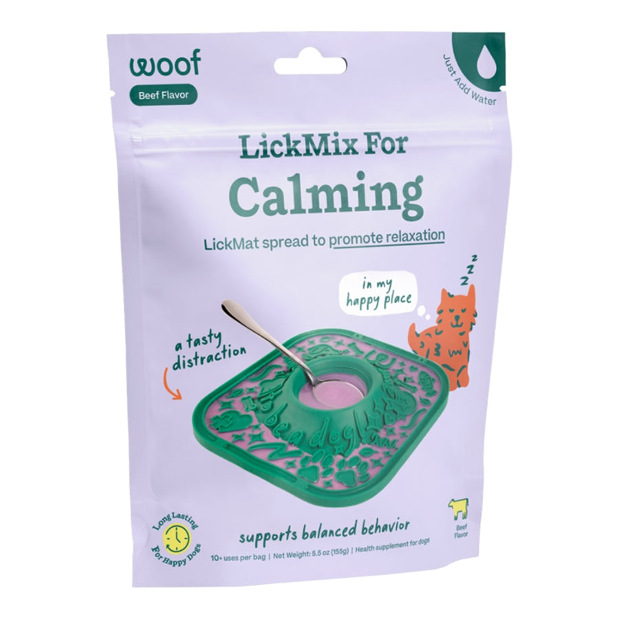Woof Dog Treat Lick Mat Lickmix Calming 5.5 oz
