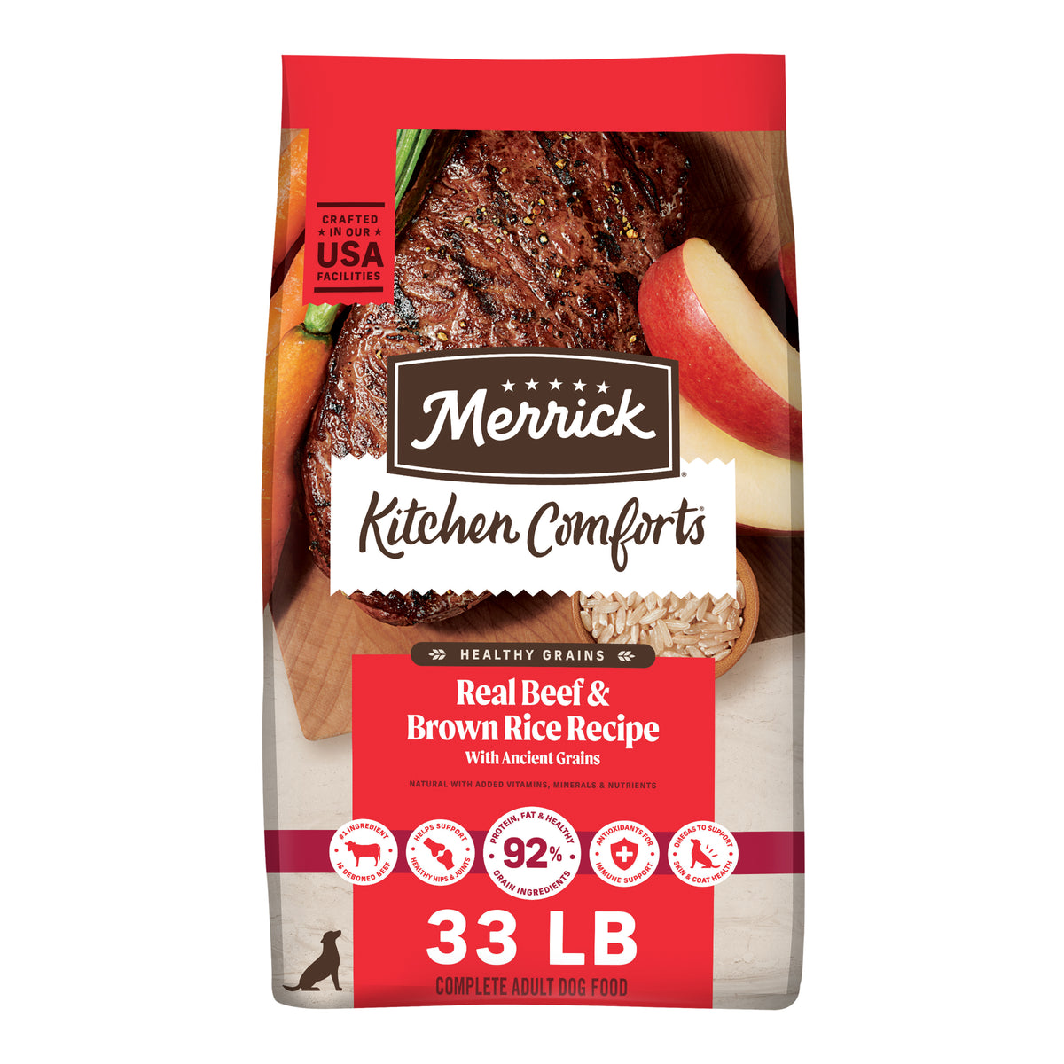 Merrick Classic Healthy Grains Real Beef Recipe 33lb