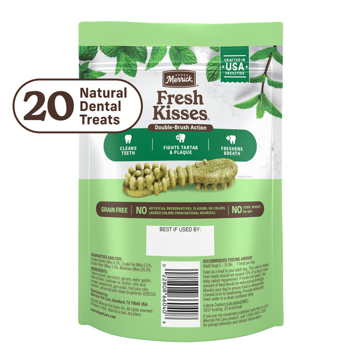 Merrick Fresh Kisses X-Small Mint 20ct Bag back