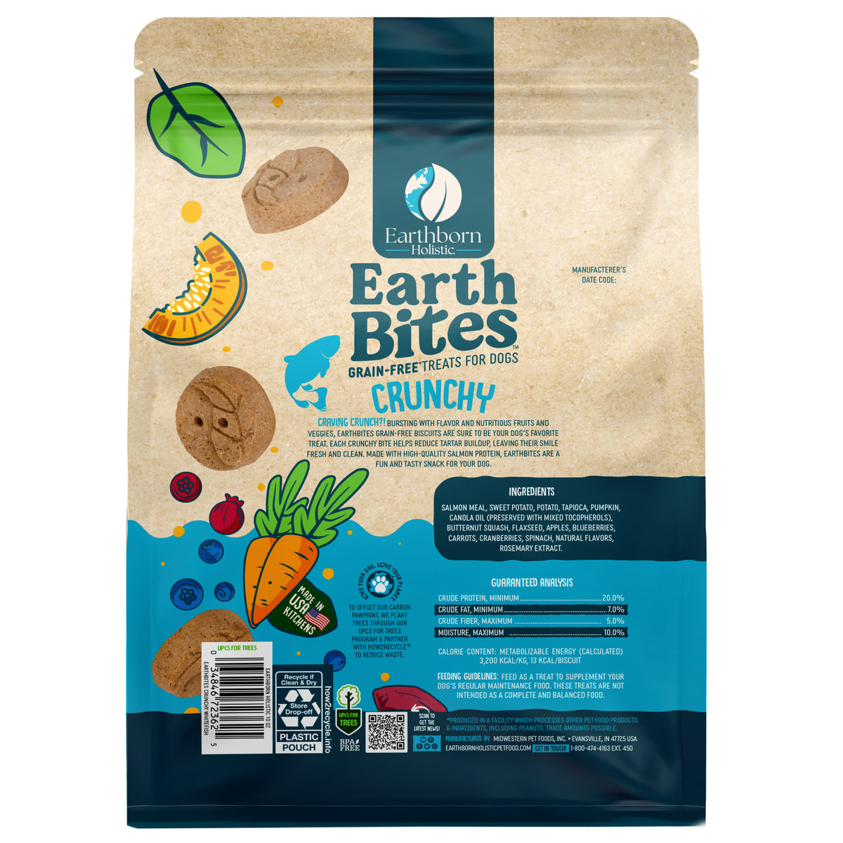 Earthborn Holistic EarthBites Crunchy Salmon & Pumpkin