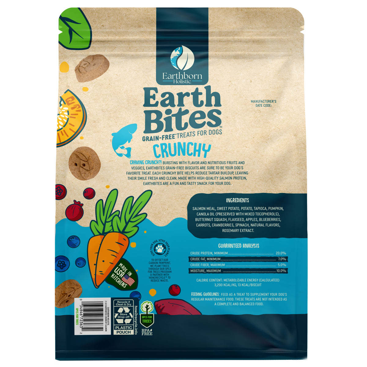 Earthborn Holistic EarthBites Crunchy Salmon & Pumpkin