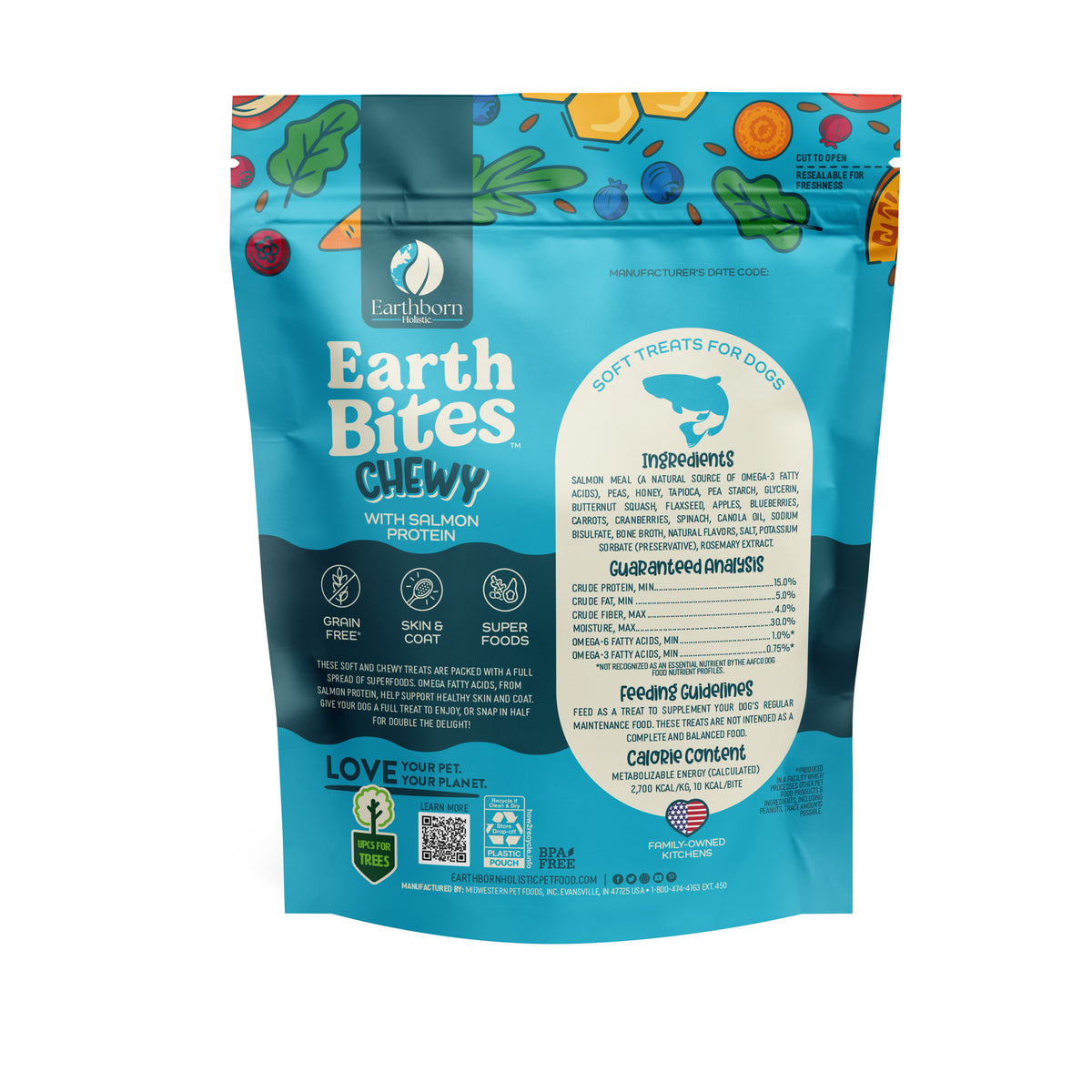 Earthborn Holistic Earthbites Chewy with Salmon Protein
