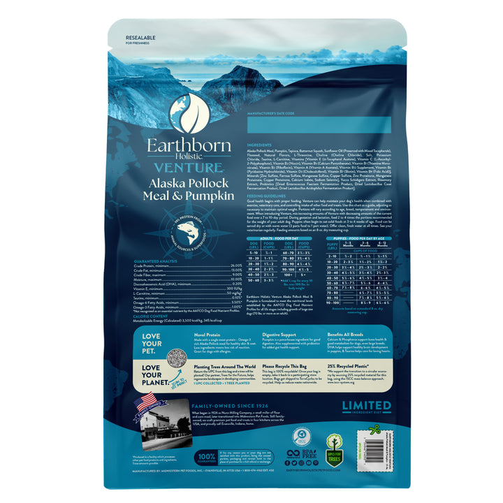 Earthborn Holistic Venture Alaska Pollock Meal &amp; Pumpkin