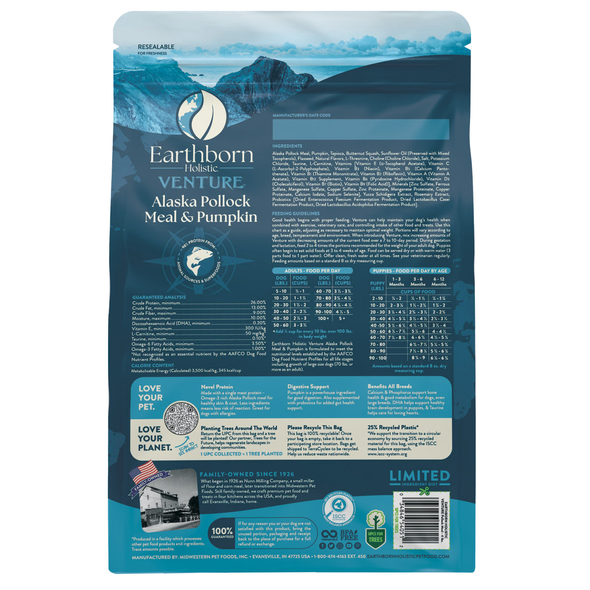 Earthborn Holistic Venture Alaska Pollock Meal & Pumpkin