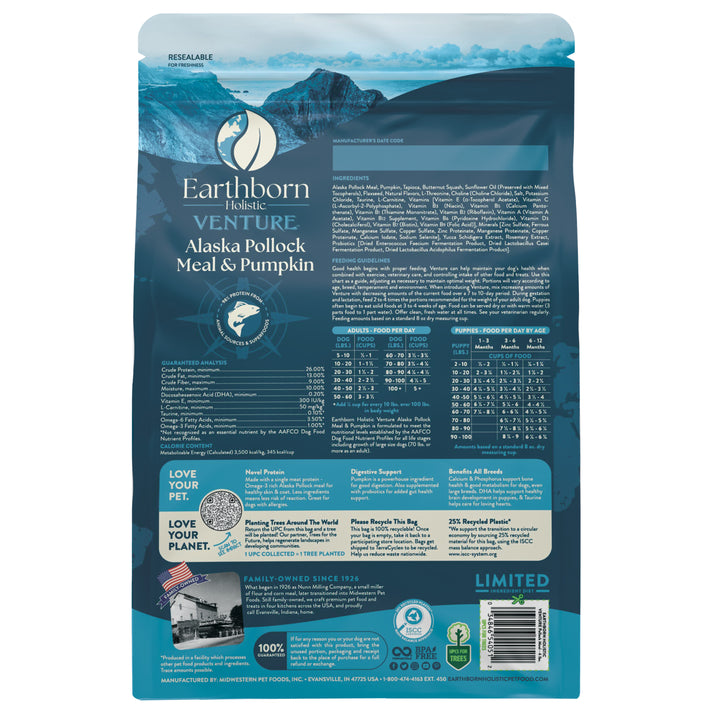 Earthborn Holistic Venture Alaska Pollock Meal &amp; Pumpkin