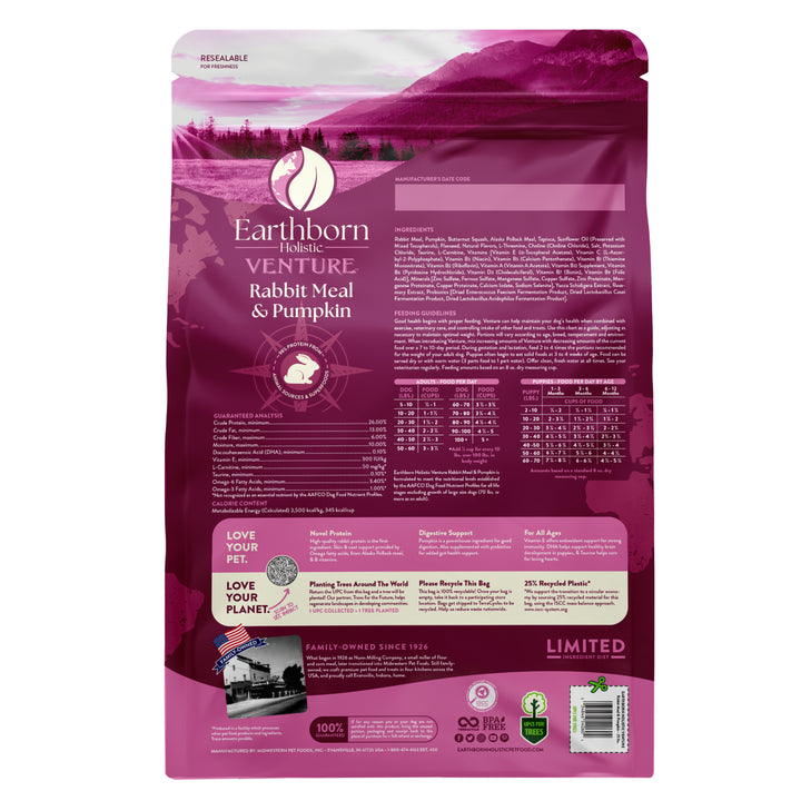 Earthborn Holistic Venture Rabbit Meal &amp; Pumpkin