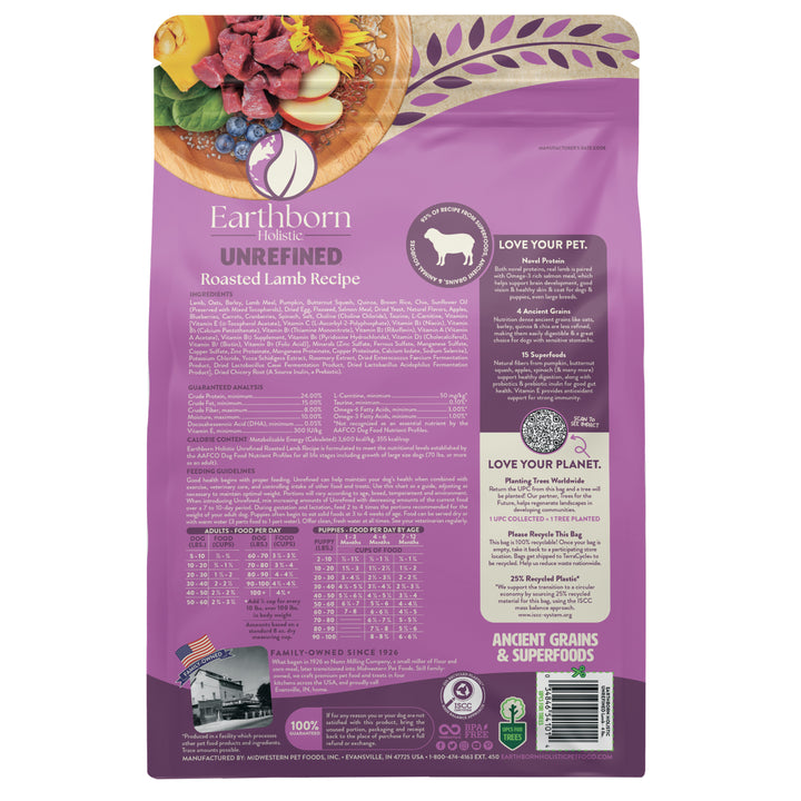 Earthborn Holistic Unrefined Roasted Lamb Recipe