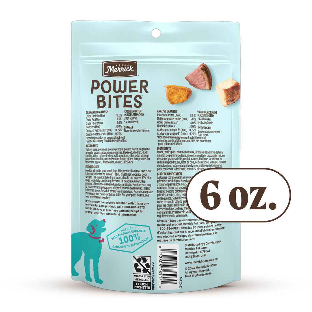 Merrick Power Bites Turducken Recipe 6oz back