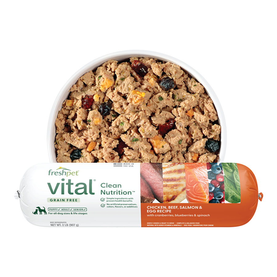 Deli Fresh Vital Grain Free Chicken Salmon Beef Eggs 2 lb Roll