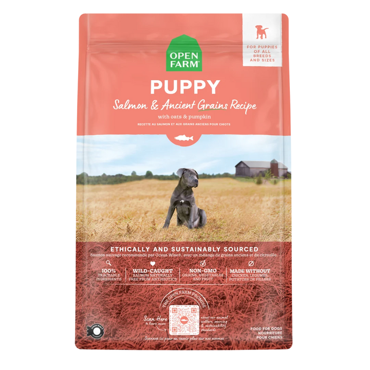 Open Farm Dog Dry Puppy Salmon Ancient Grains 22LB