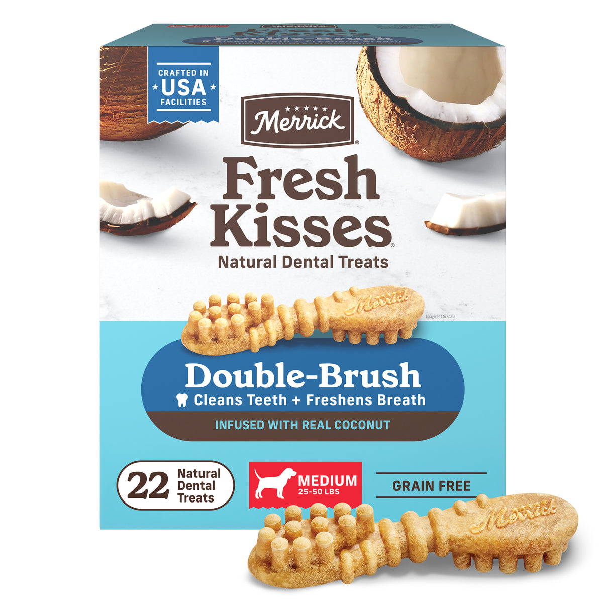 Merrick Fresh Kisses Medium Coconut Oil/Botanical 22ct Box