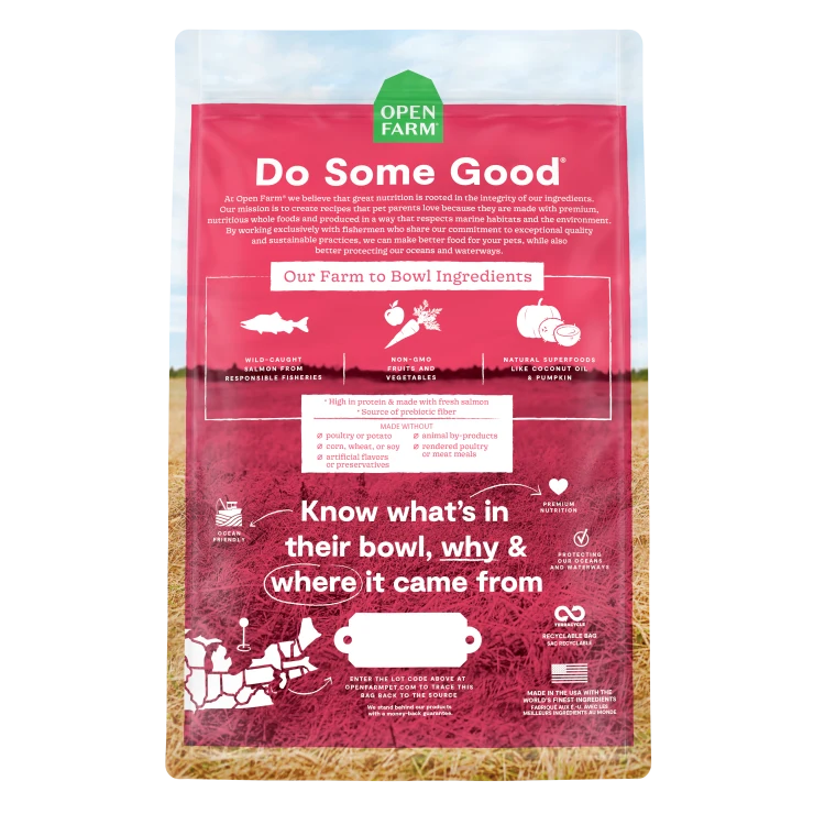 Open Farm Grain Free Wild Caught Salmon Dog 22 lb