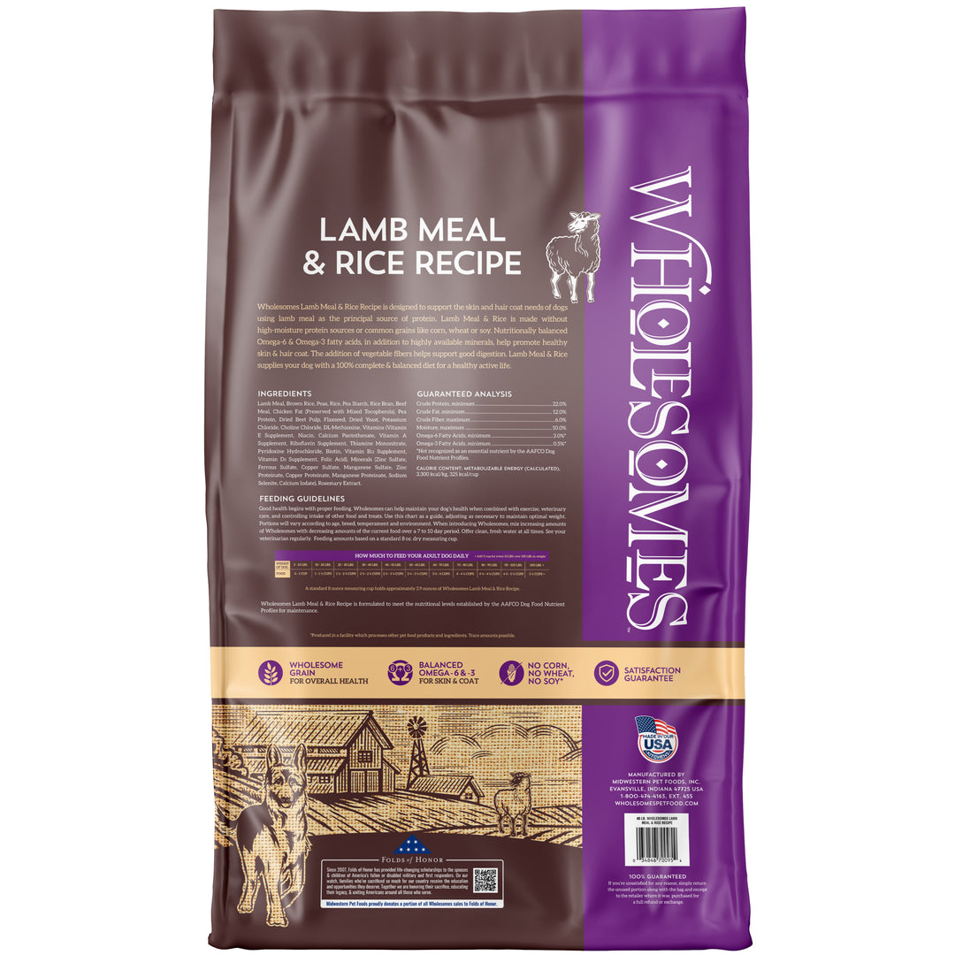 Wholesomes Lamb Meal &amp; Rice