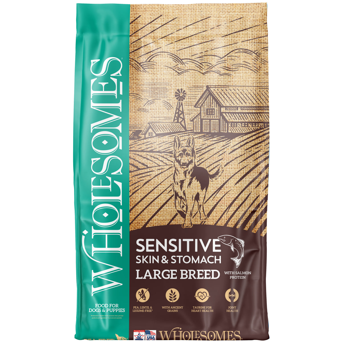 Wholesomes Sensitive Skin & Stomach Large Breed with Salmon Protein