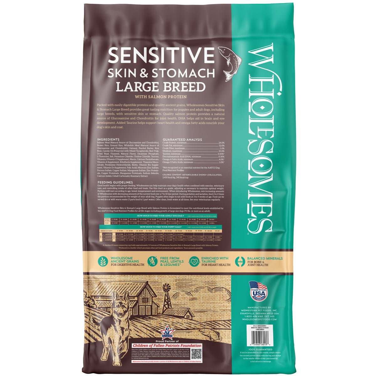 Wholesomes Sensitive Skin & Stomach Large Breed with Salmon Protein