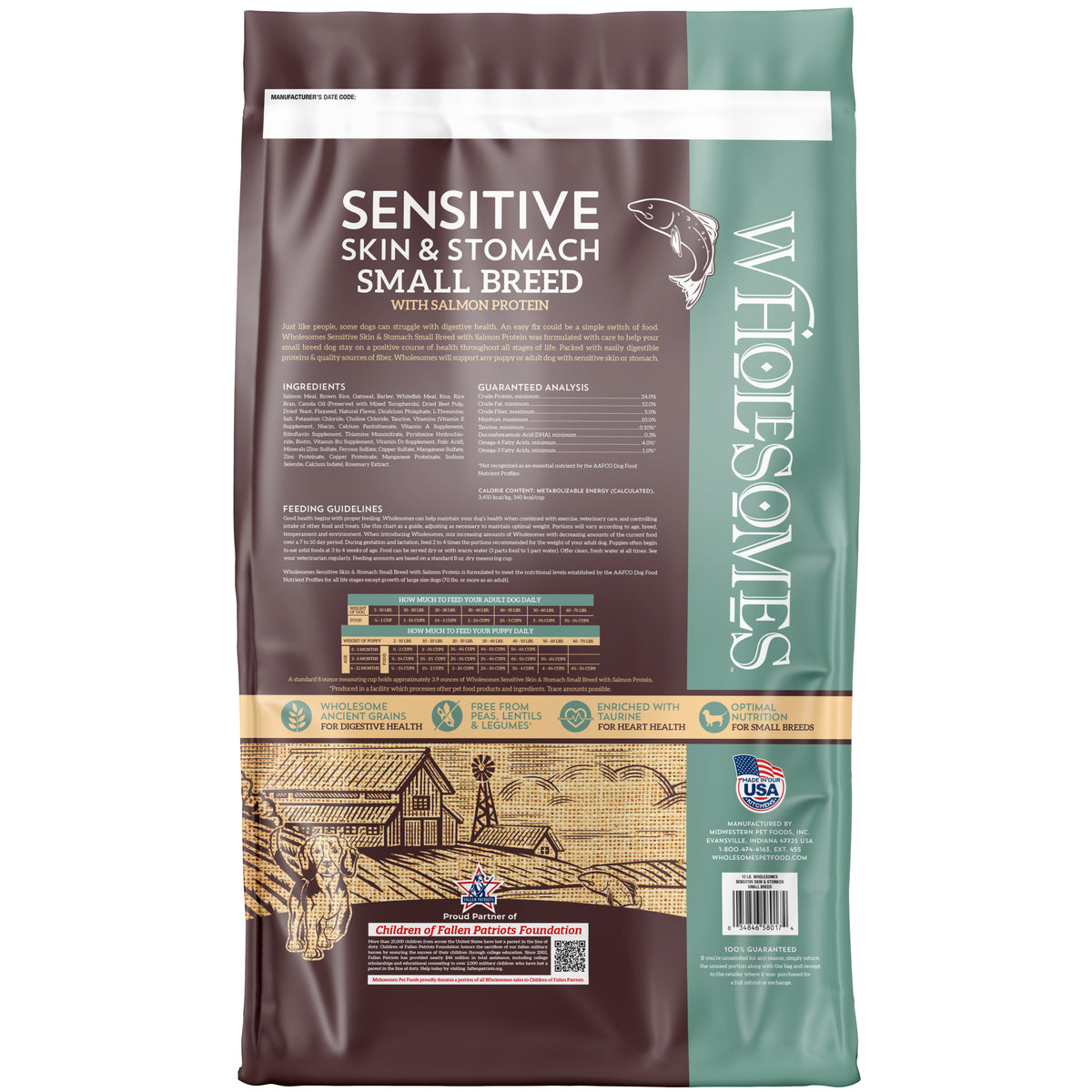 Wholesomes Sensitive Skin & Stomach Small Breed with Salmon Protein