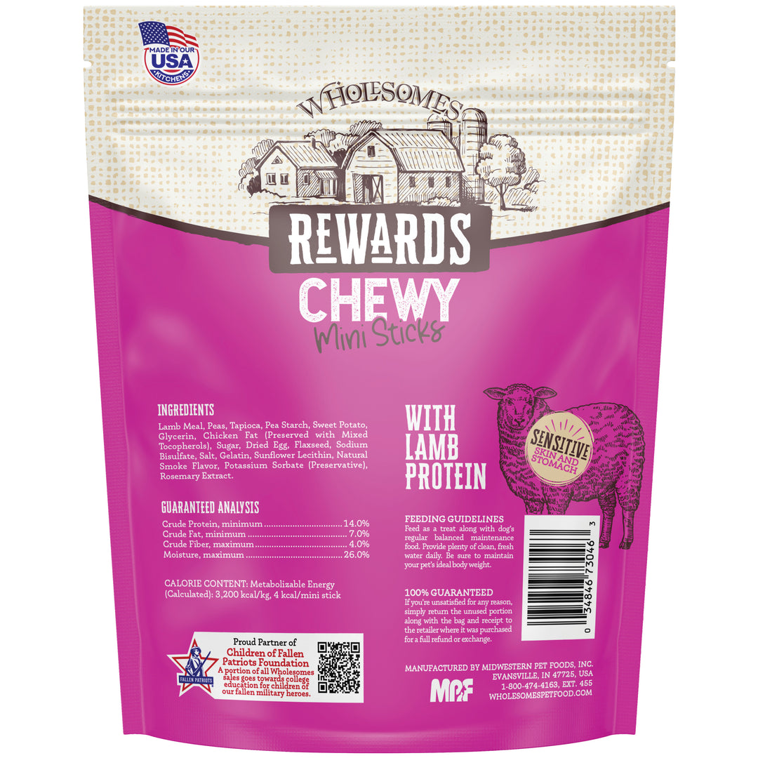 Wholesomes Rewards Chewy Lamb Mini Sticks