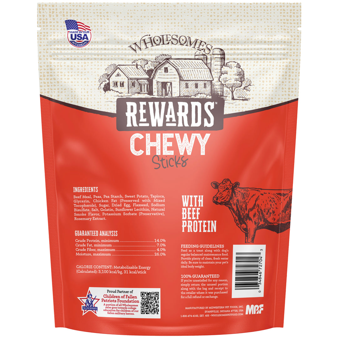 Wholesomes Rewards Chewy Beef Sticks