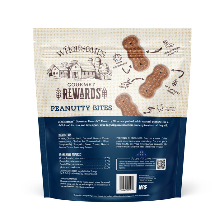 Wholesomes Gourmet Rewards Peanutty Bites