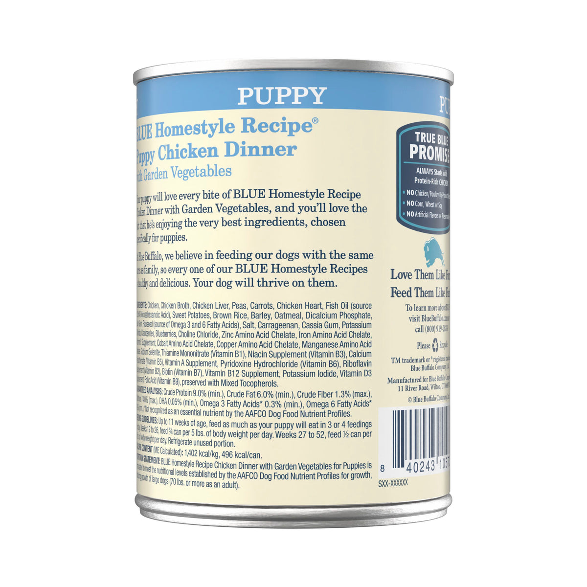 Blue Buffalo Homestyle Recipes Chicken Puppy can 12.5 oz