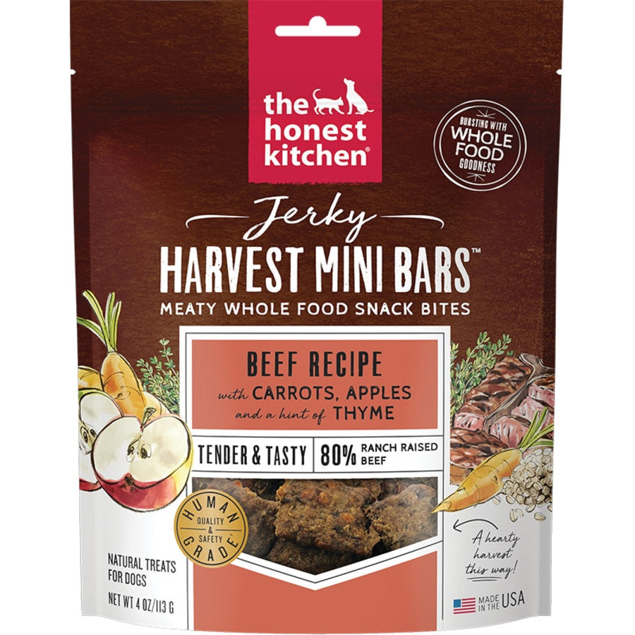 Honest Kitchen Jerky Harvest Mini Bars Beef