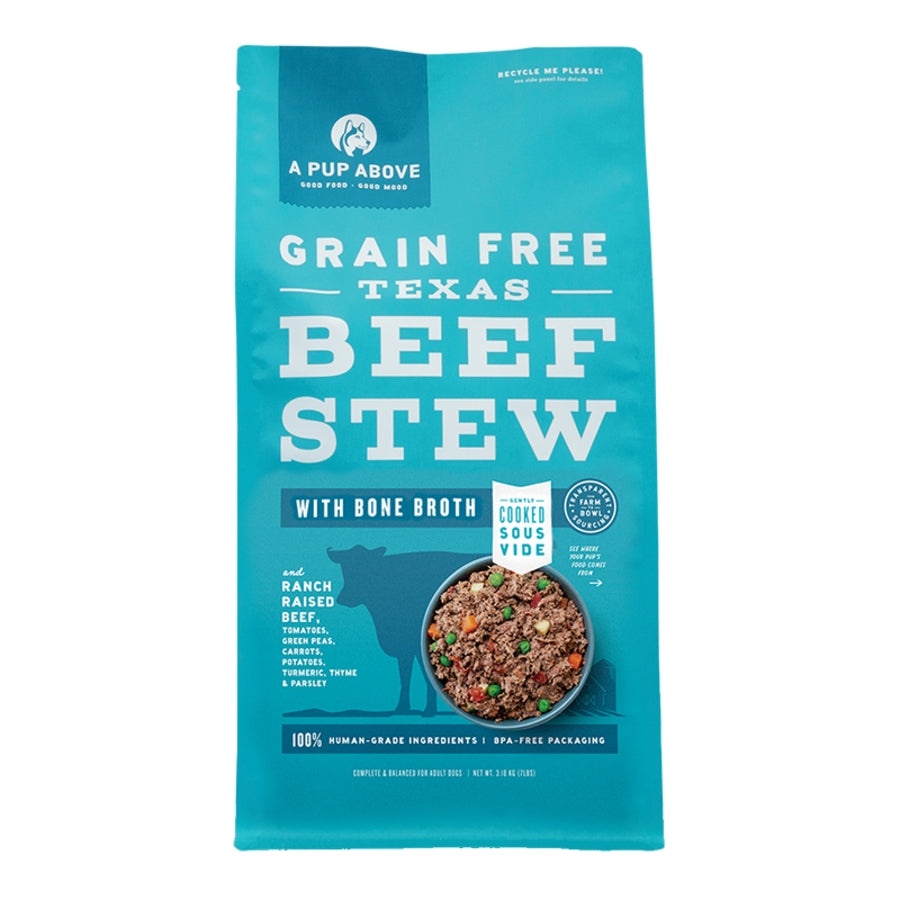 A Pup Above Texas Beef Stew Human Grade Frozen Dog Food 7lb Bag