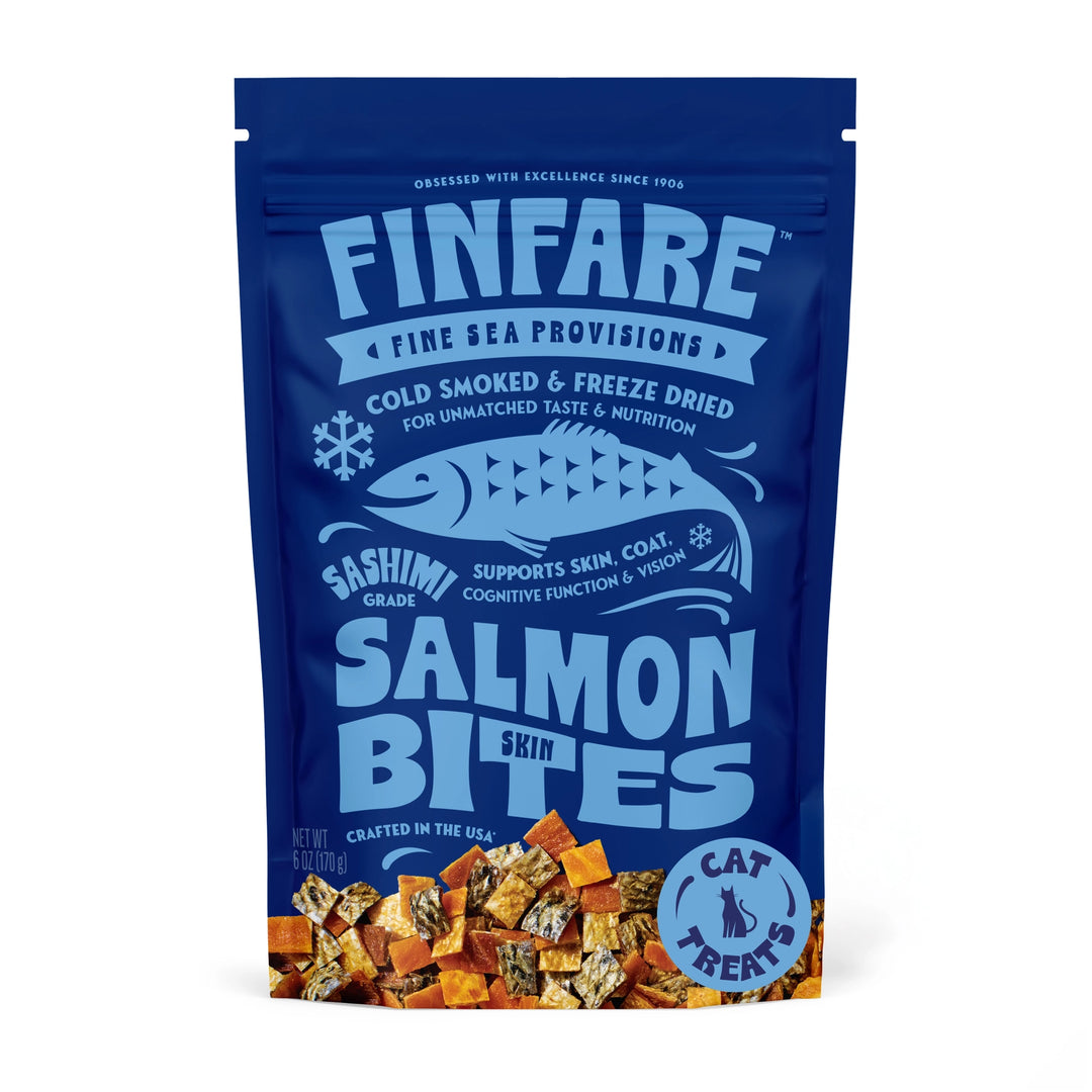 Finfare Cat Freeze Dried Bites Smoked Salmon Skin 6oz