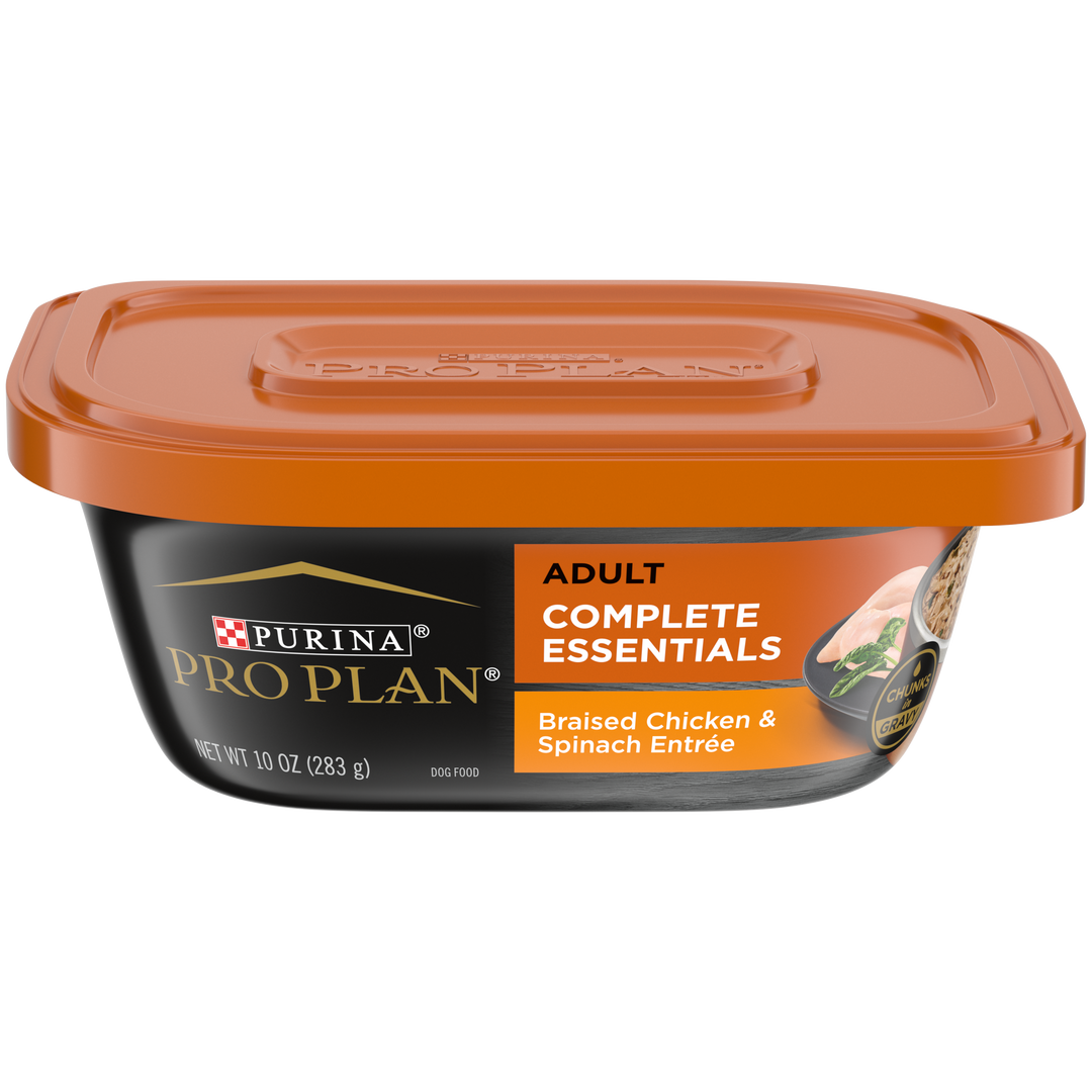 Pro Plan Complete Essentials Braised Chicken Spinach in Gravy Dog 10 oz