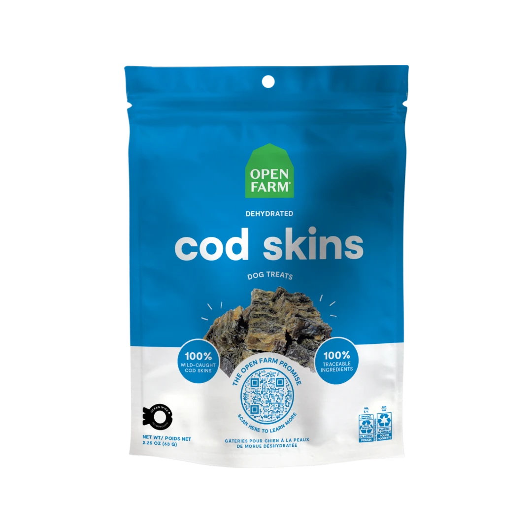 Open Farm Dog Treat Dehydrated Cod Skin 7 oz
