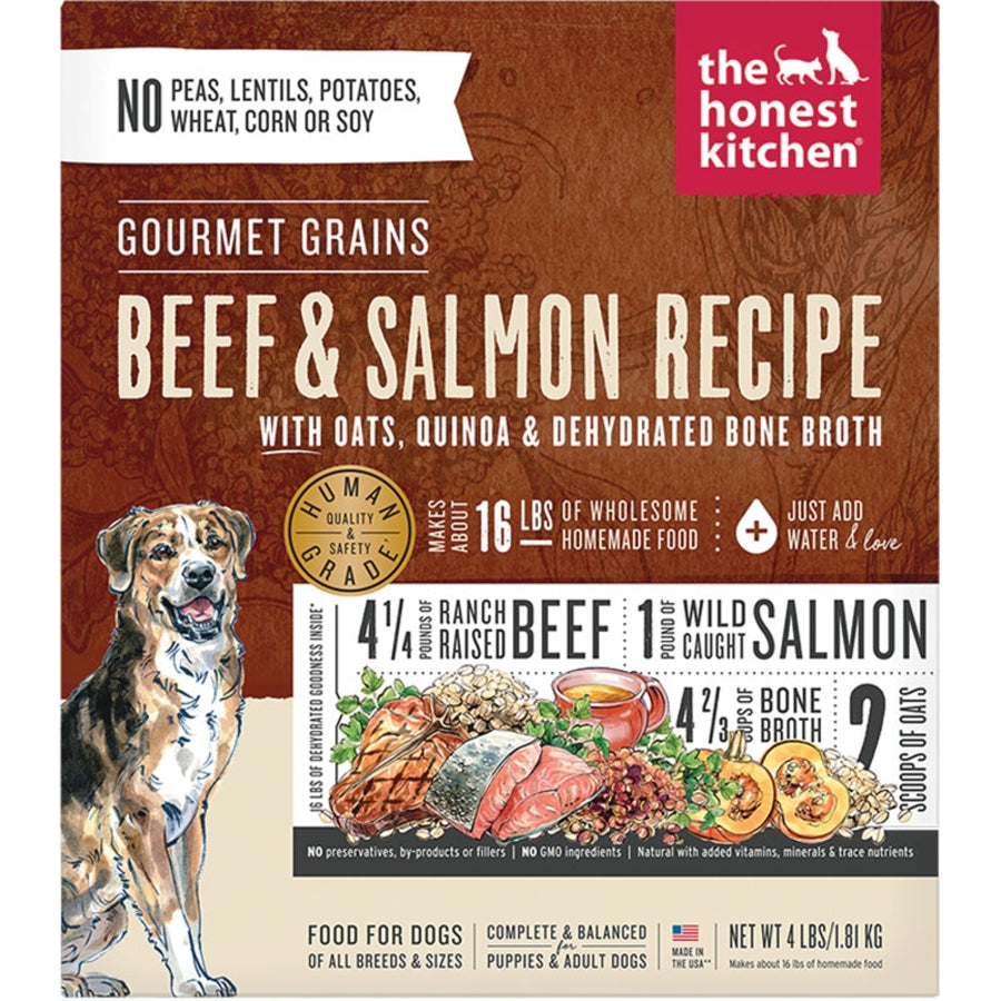 Honest Kitchen Dehydrated Gourmet Grain Beef Salmon 4 lb