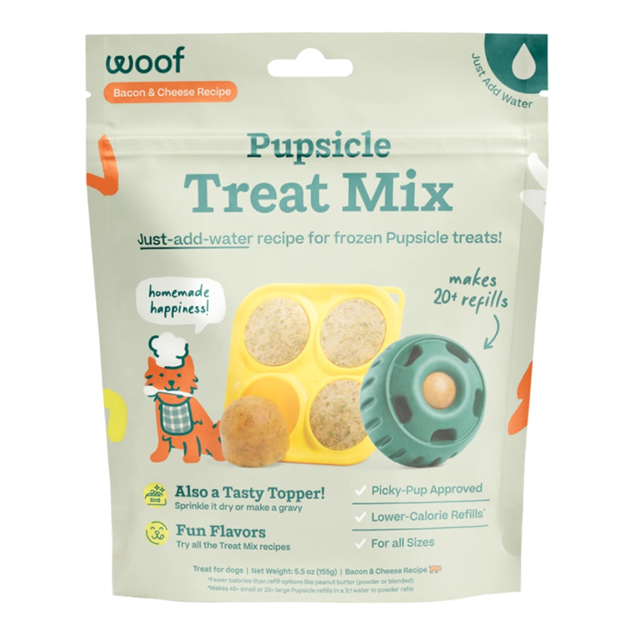 Woof Dog Treat Pupsicle Treat Mix Bacon Cheese 5.5 oz