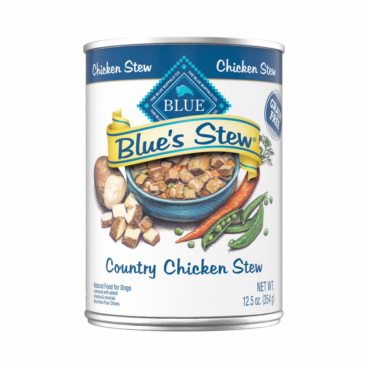 Blue Buffalo Blue's Stew Country Chicken Stew Grain Free Wet Dog Food 12.5 oz
