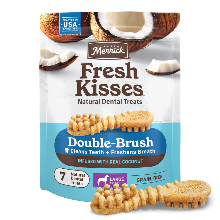 Merrick Fresh Kisses Large Coconut Oil/Botanical 7ct Bag